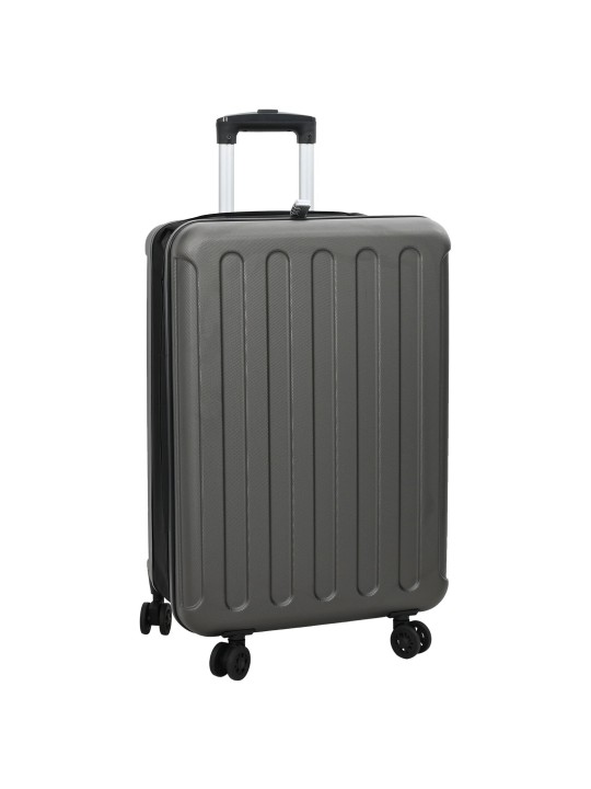 Kokoontaitettava matkalaukku kovakuori 24'' tummanharmaa 43x27x66 cm abs