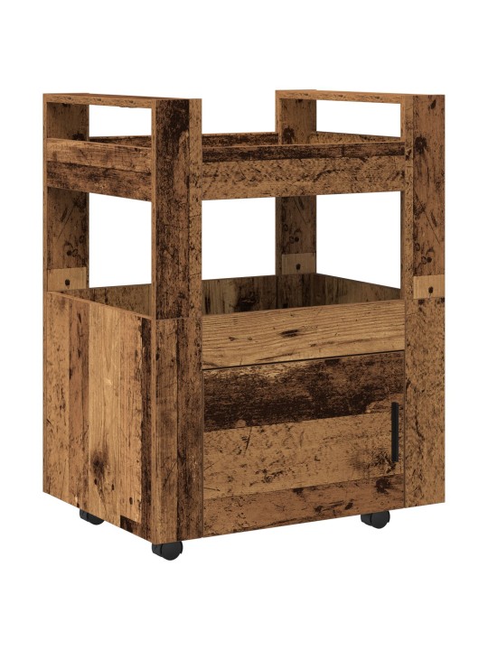 Keittiövaunu Vanha Puu 60x45x80 cm Tekninen Puu