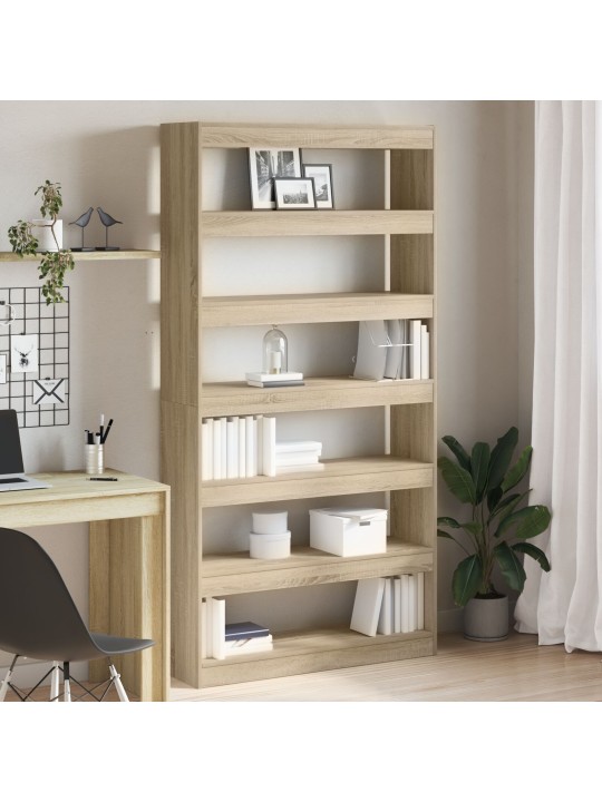Kirjahylly sonoma tammi tekninen puu 100 x 30 x 198 cm hyllystö