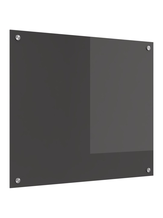 Keittiön taustaseinä tumman harmaan 70x60x0,6 cm karkaistua lasia
