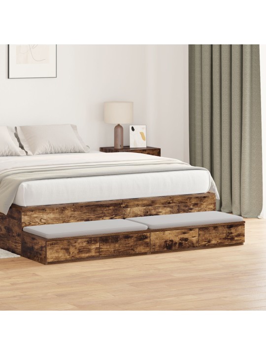 Vuodevetimet savutettu tammi 150x36,5x16,5 cm teknistä puuta