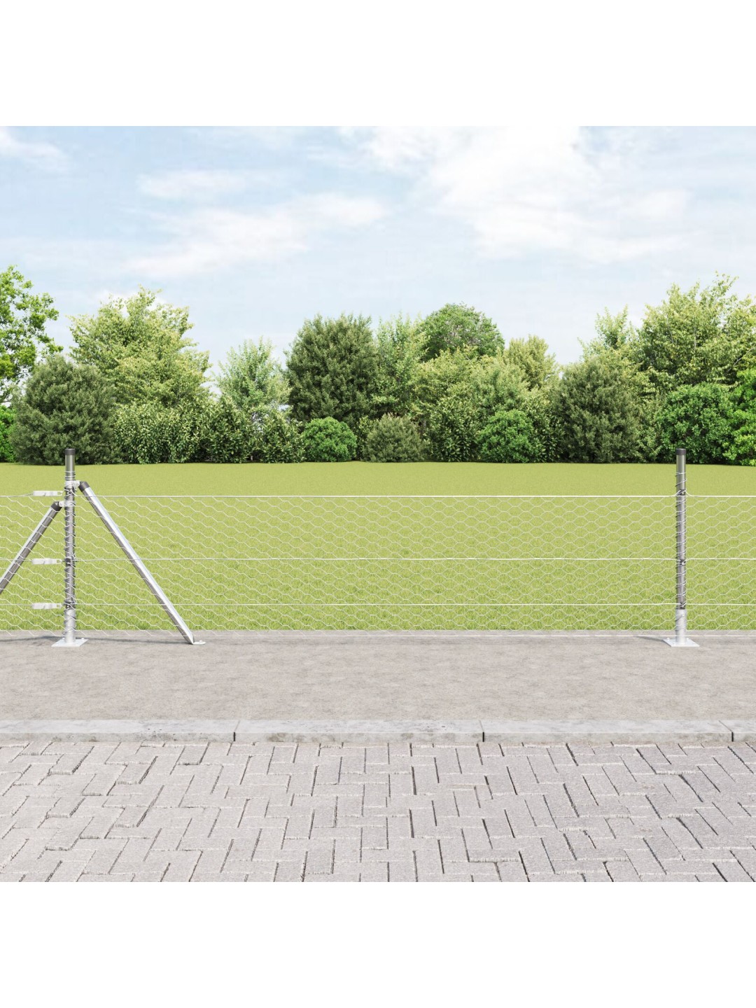 Kuusikulma-aita 0.4x50 m galvanoitu teräs