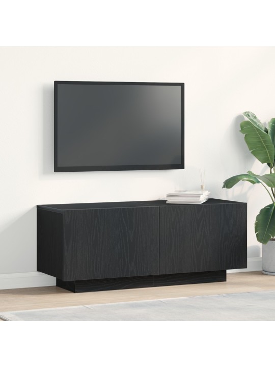 Tv-taso musta tammi 100x35x40 cm puu