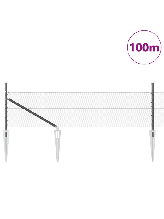 Kuusikulmainenaita harmaa 0.4x100 m terästä