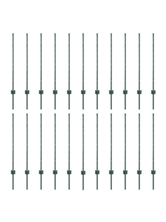 Aita postsit 22 kpl u-kanava vihreä 140 cm teräs
