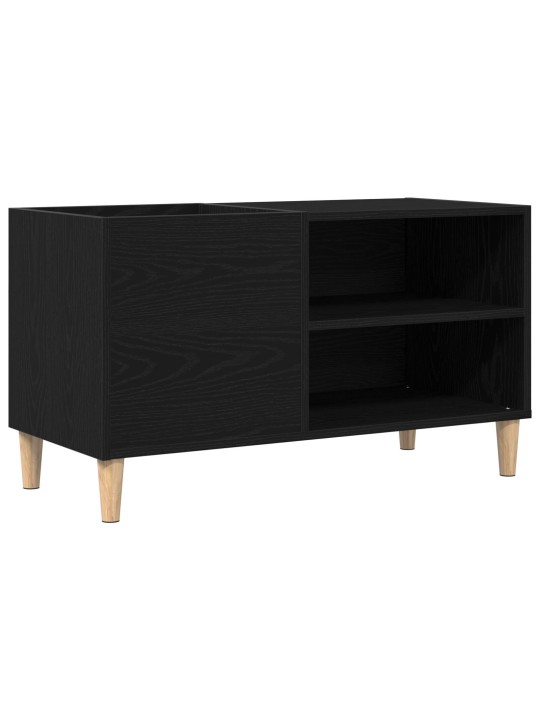 Record cabinet musta tammi 84,5x38x48 cm tekninen puu