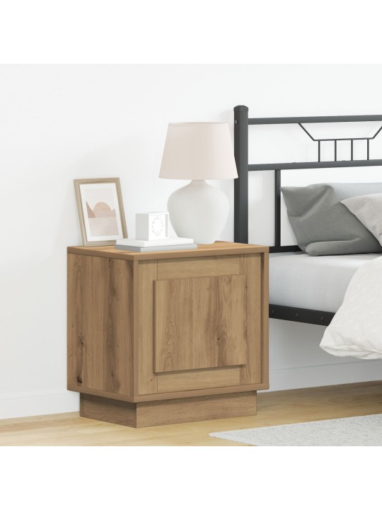 Yöpöydät led-valoilla 2 kpl artisan tammi 44x34.5x45 cm