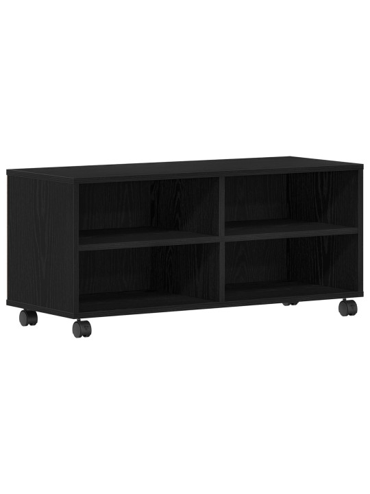 Tv-kaappi musta 90x35x35 cm tekninen puu