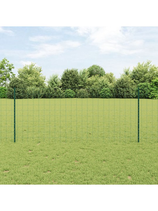 Pihan aita 2 kpl vihreä pvc-pinnoitettu teräs 10 x 1 m kestävä