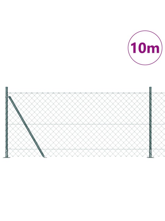 Ketjuaita, jossa 7 laippapilari 0.8x10 m galvanoitu teräs