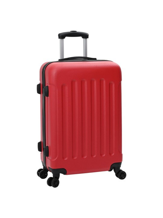 Matkalaukkusetti 3 kpl kova punainen 20” 24” 28” abs
