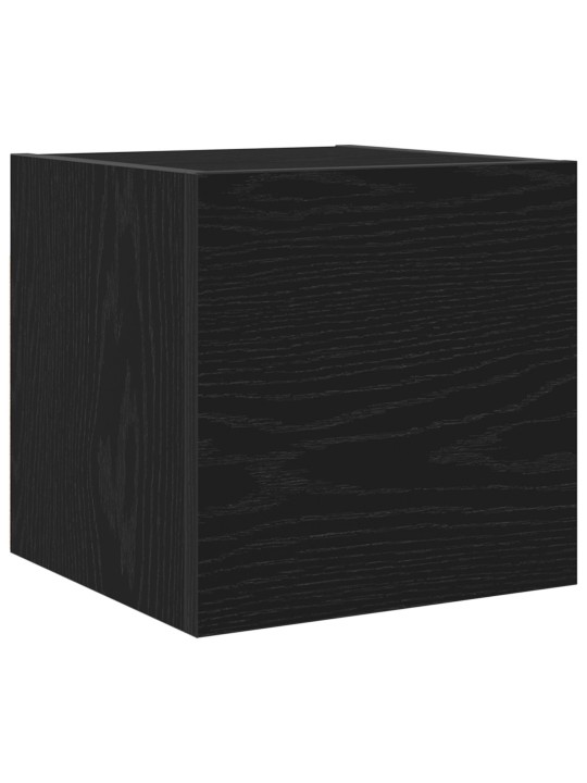Seinälle kiinnitettävä tv-kaappi musta tammi 30,5x30x30 cm