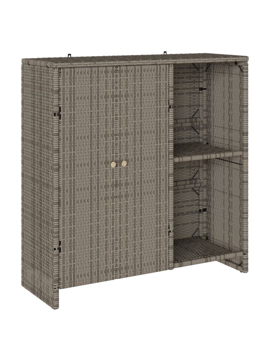 Säilytyskaappi harmaa 100x36x102 cm rottinki