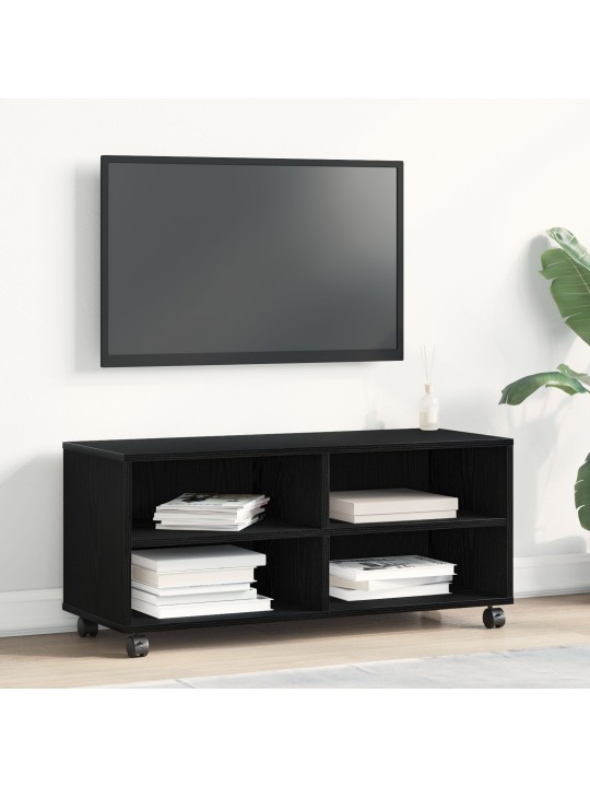 Tv-kaappi musta 90x35x35 cm tekninen puu
