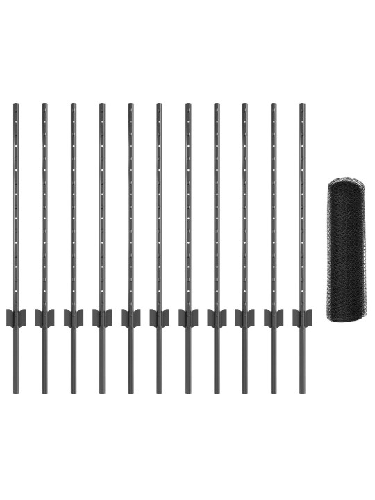 Aitaputket 11 kpl u-kanava harmaa 80 cm teräs