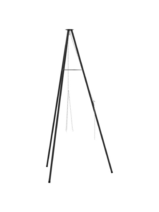 Nuotioruoanlaitto kolmiotuki 190 cm korkeus teräs