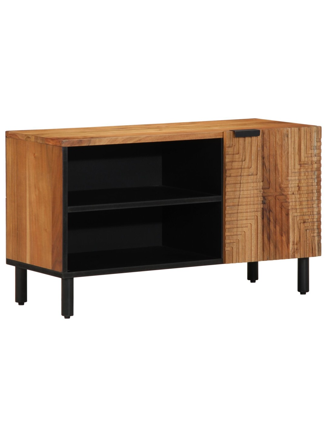 Tv-kaappi 80x31,5x46 cm täyttä akaasiapuuta