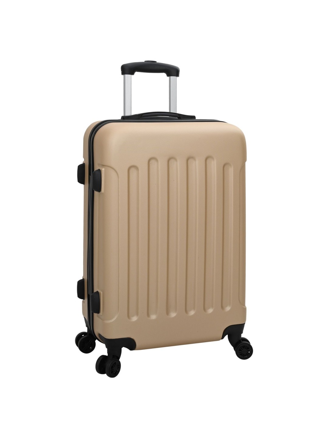 Matkalaukkusetti 3 kpl kovakuorinen shampanja 20'' 24'' 28'' abs