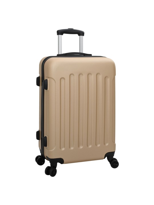 Matkalaukkusetti 3 kpl kovakuorinen shampanja 20'' 24'' 28'' abs