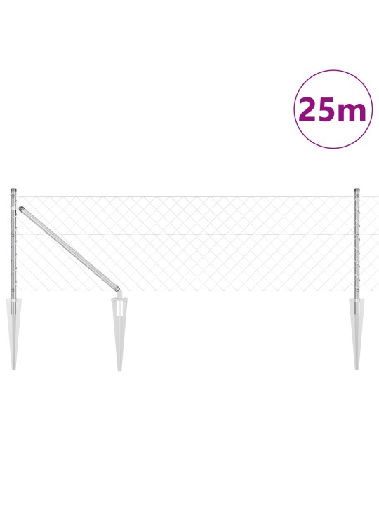 Ketjuaita 13 piikkipostilla 0.4x25 m galvanoitu teräs