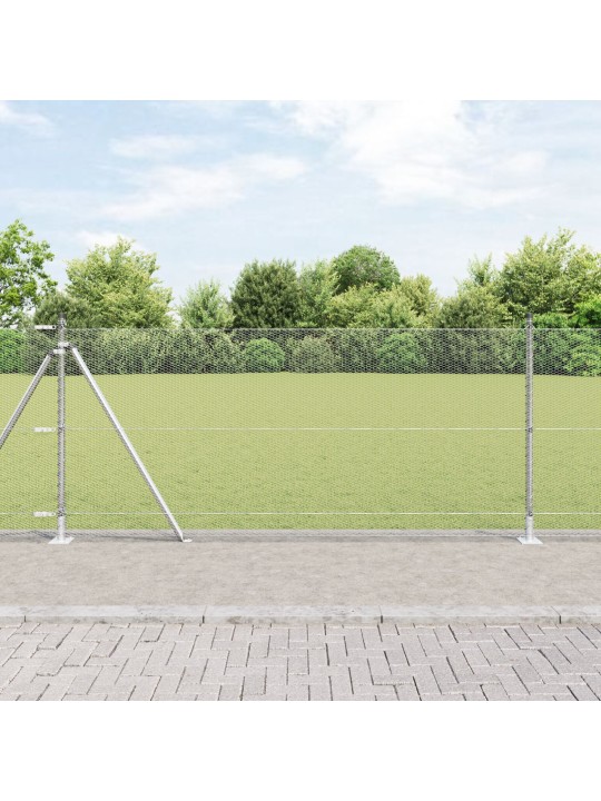 Kuusikulmainen aita 0.8x10 m galvanoitu teräs