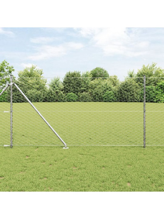 Aitasetti 2 kpl galvanoitu teräs 25 x 1.2 m kestävä ulkoaita