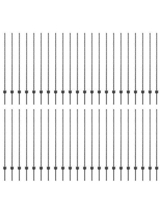 Aitapylväät 88 kpl u-channel harmaa 180 cm teräs