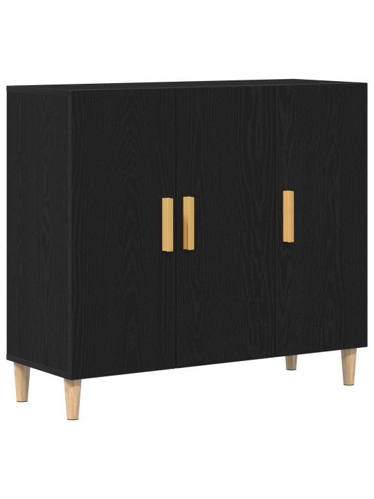 Kaappi musta tammi 90x34x80 cm tekninen puu