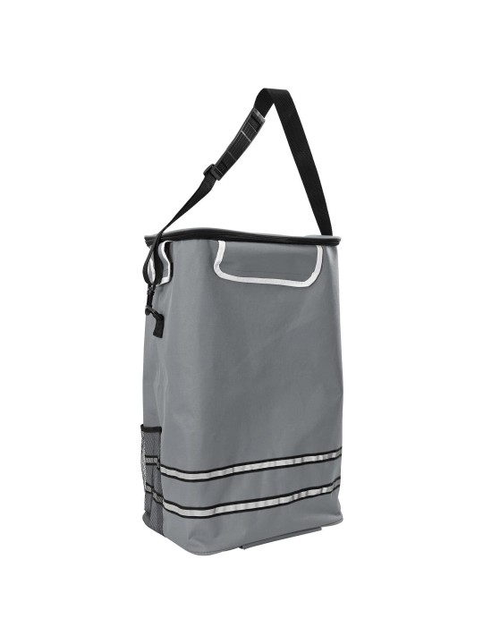 Ostoskärryt Pyörillä ja Säädettävällä Kahvalla Harmaa 40 L
