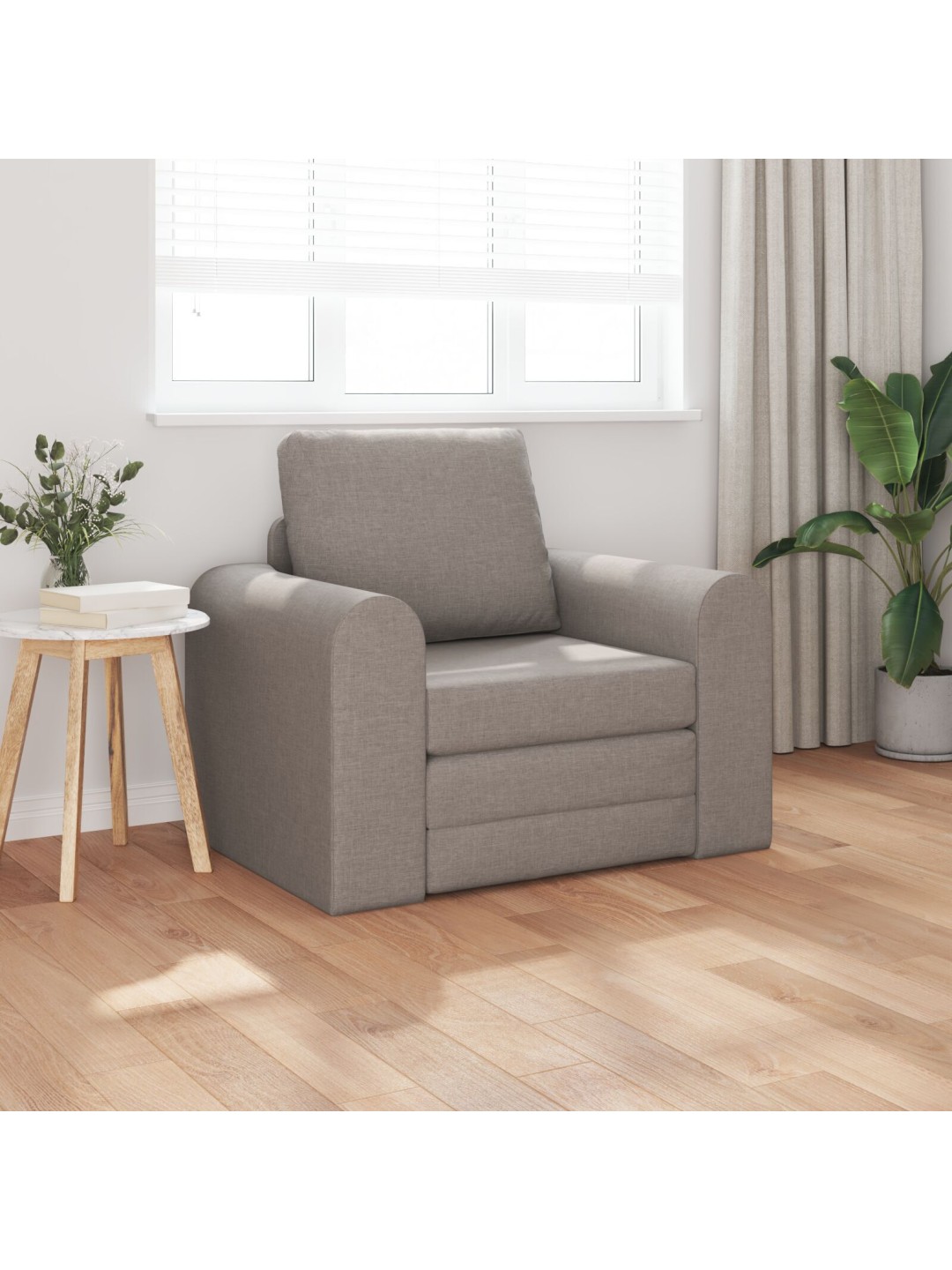 Floor sofa bed 2-in-1 taupe 98x71x83 cm kangas