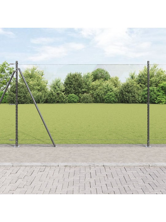 Aitansarja 2 kpl harmaa jauhemaalattu teräs 25 x 1.5 m kestävä