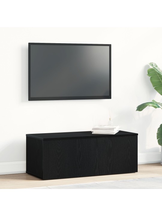 Tv-taso musta tammi 80x34x30 cm keinotekoista puita