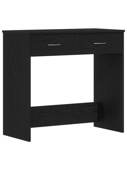 Pöytä mustasta tammesta 80x40x75 cm keinotekoisesta puusta