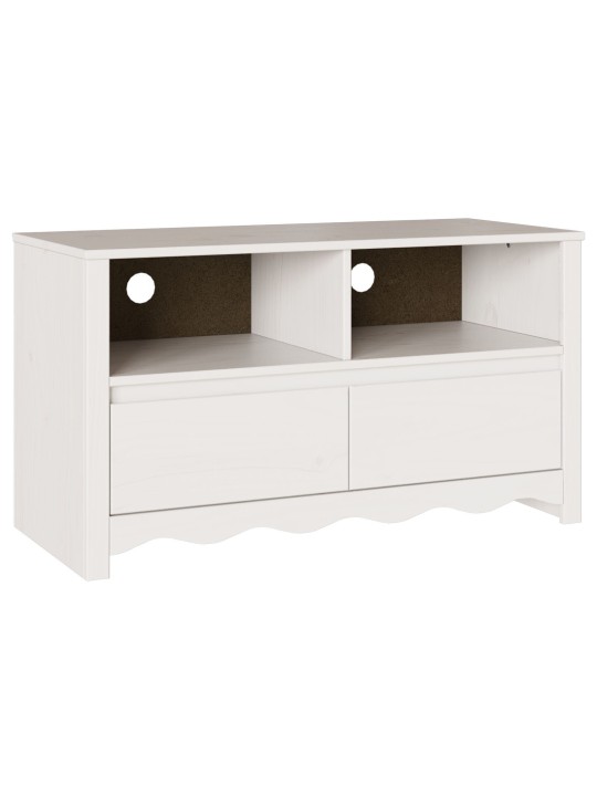 Tv-taso "drammen" valkoinen 99x43x55 cm massiivinen mänty