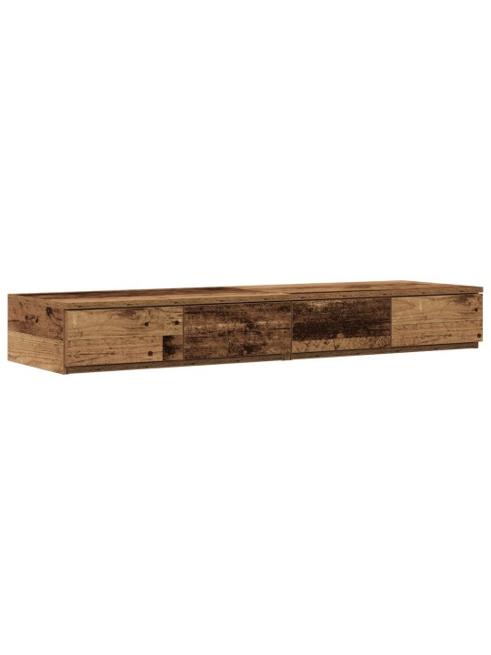Sängyn laatikot vanhasta puusta 120x36,5x16,5 cm valmistettu muovista