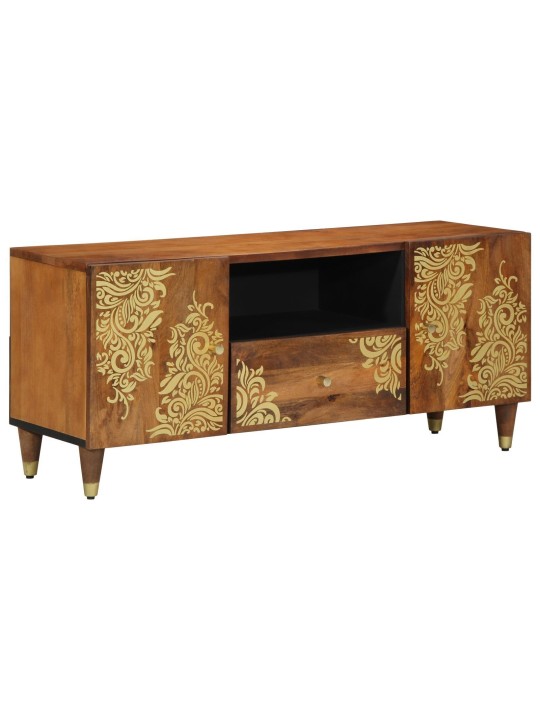 Tv-kaappi 105x33x46 cm kiinteä mango-puu