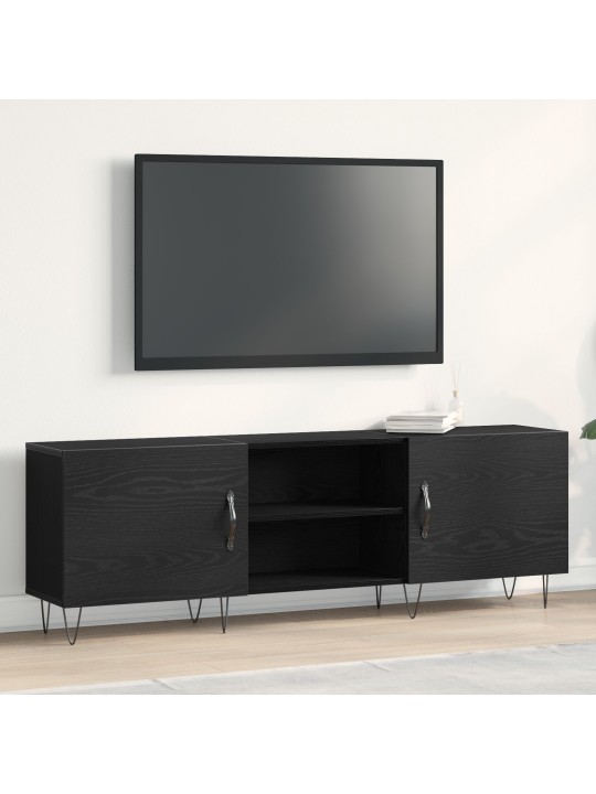 Tv-taso musta tammi 150x30x50 cm tekninen puu