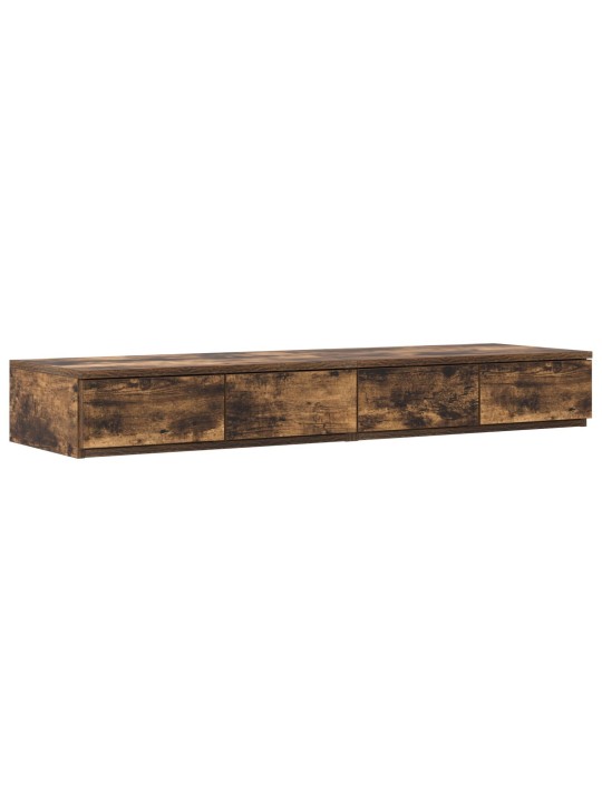 Sängyn laatikot savutettua tammea 120x36,5x16,5 cm teknistä puuta