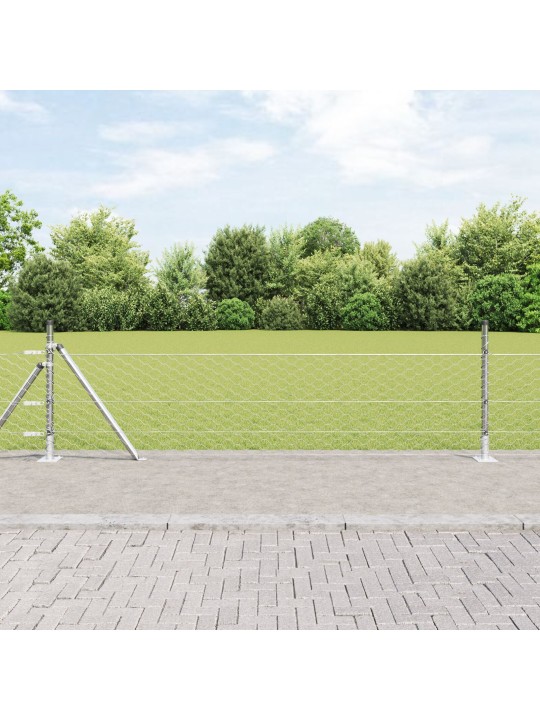 Kuusikulmainen aita 0.4x50 m galvanoitu teräs