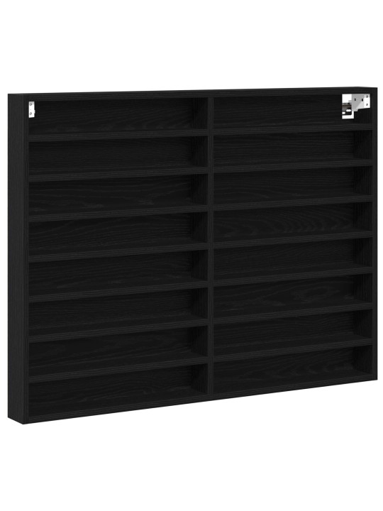 Vitrine kaappi musta tammi 100x8,5x75 cm tekninen puu