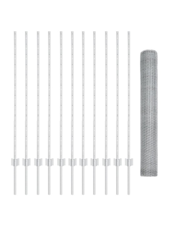 Puutarha-aita 2 kpl galvanoitu teräs 25 x 1.2 m puutarha-aita