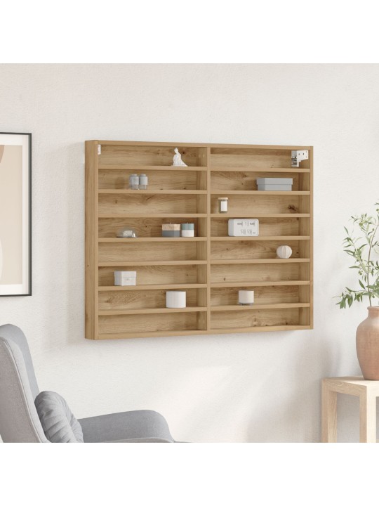 Vitrine kaappi artisan tammi 100x8,5x75 cm teollisuuspuu