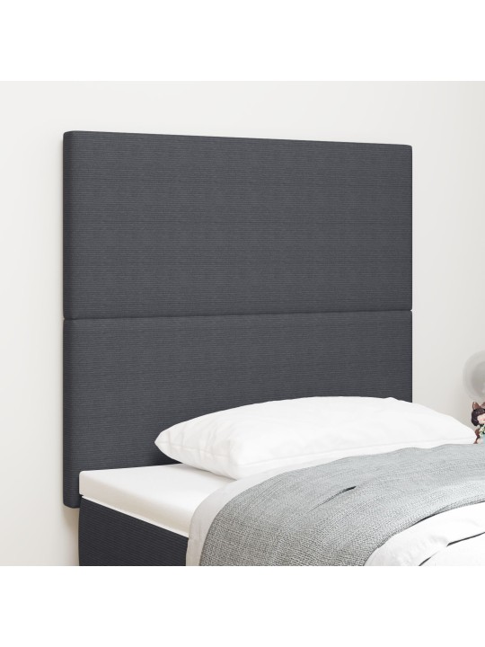 Sängynpääty yksinkertainen muotoilu tummanharmaa 100 cm corduroy kangas