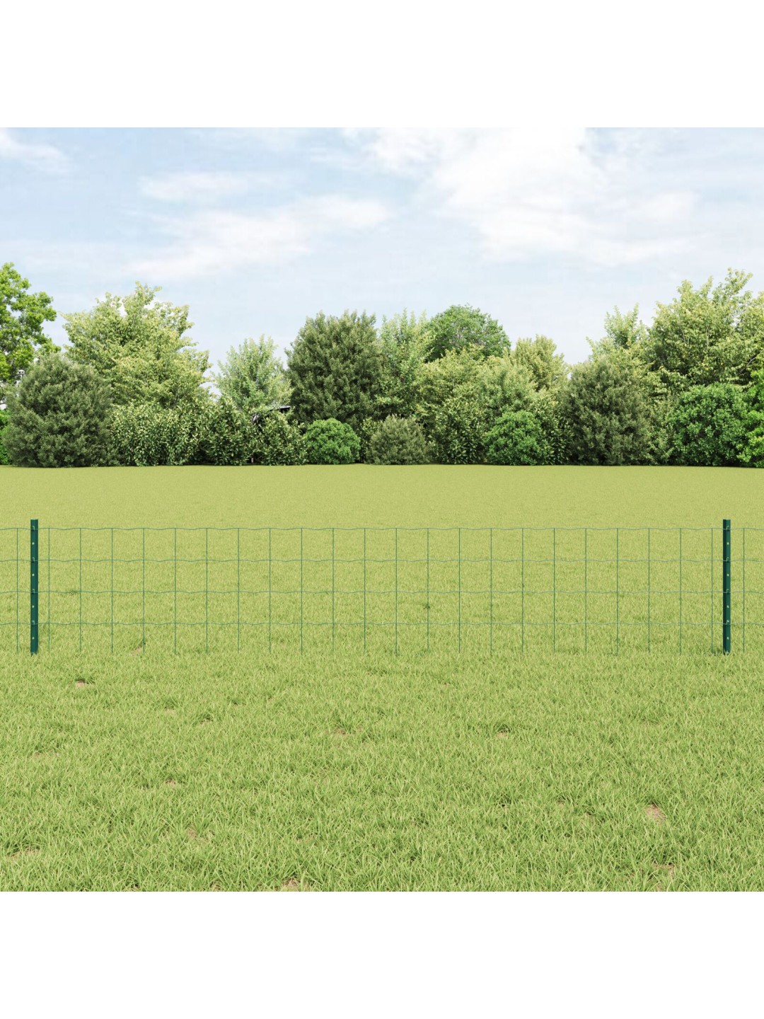 Euroaita 5 u-pylväillä vihreä 0.4x10 m teräs