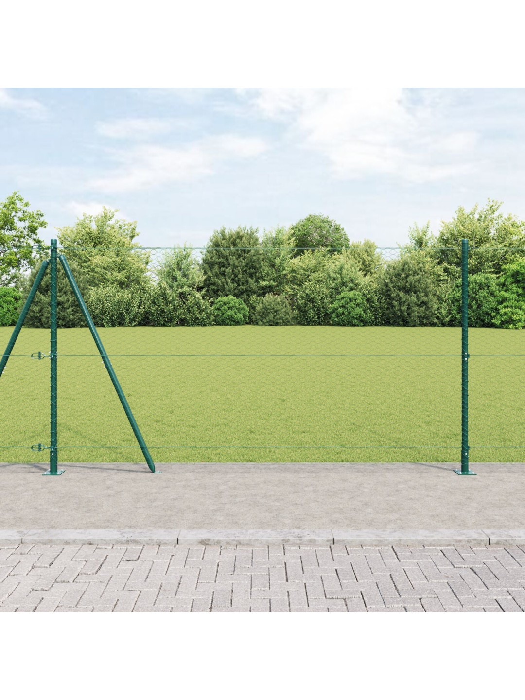 Kuusikulmainen aita vihreä 1.2x50 m teräs