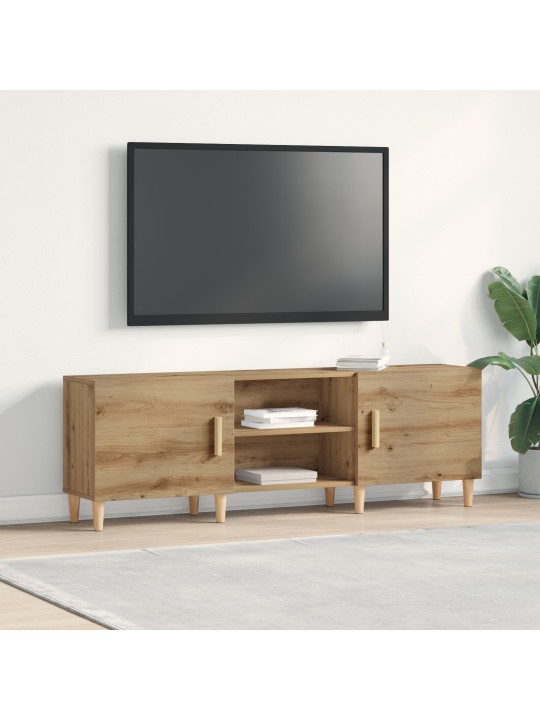 Tv-taso artisaanikoivusta - 150x30x50 cm - valmistettu teknisestä puusta
