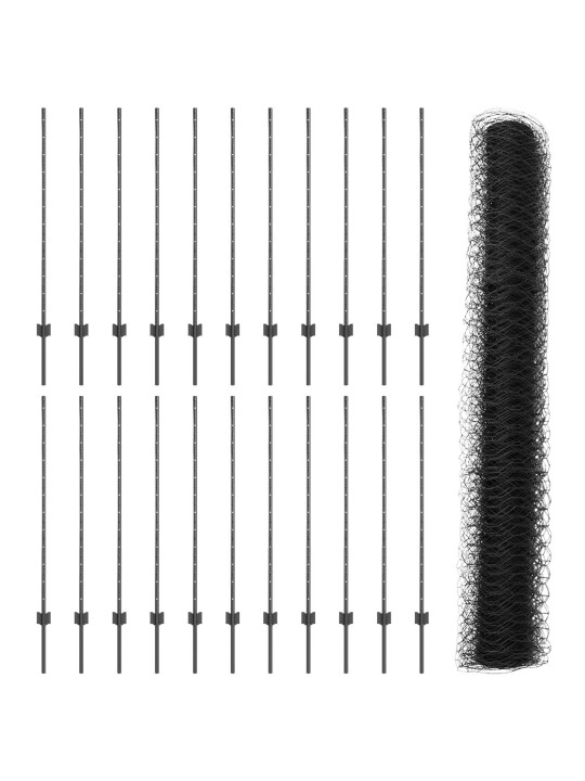 Aitalaidat 22 kpl u-kanava harmaa 120 cm teräs