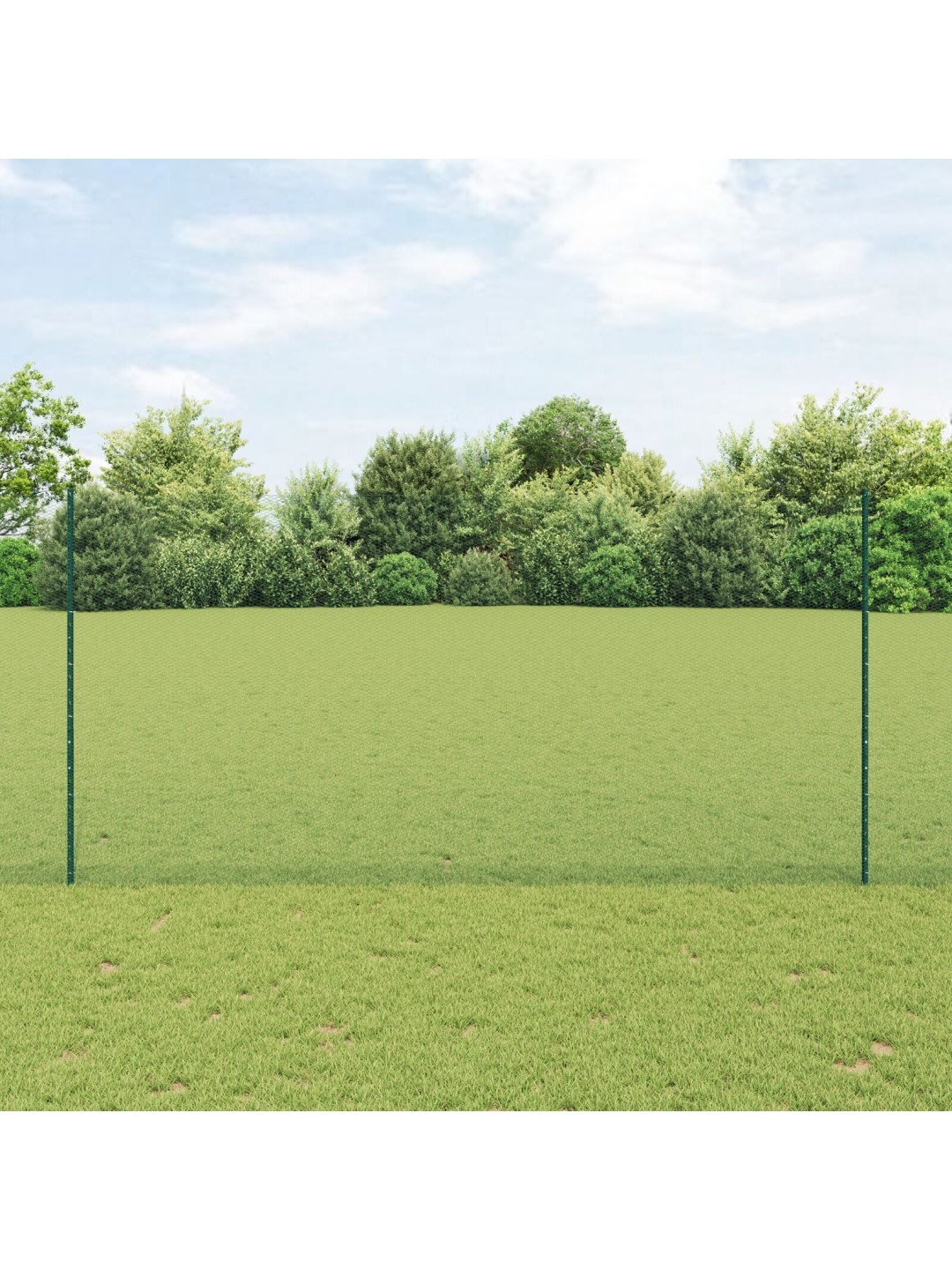 Aita postit 11 kpl u-kanava vihreä 160 cm teräs