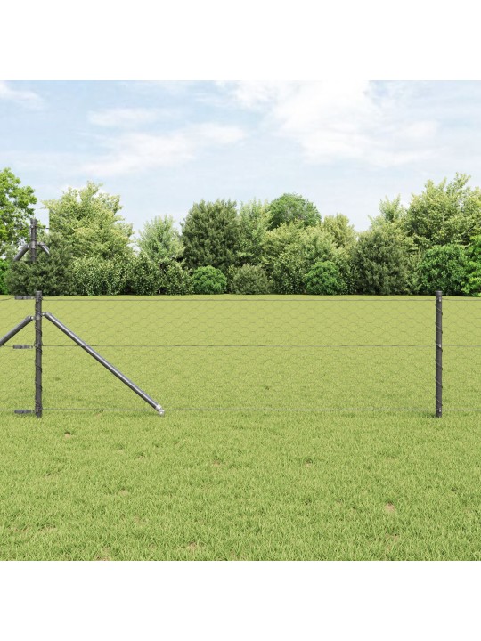 Kuusikulmainen aita harmaa 0.6x100 m teräs
