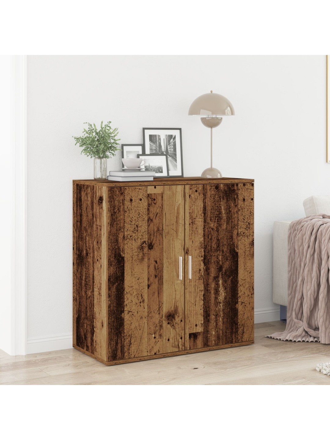 Sivupöytä vanha puutavara 79x38x80 cm insinööripuusta